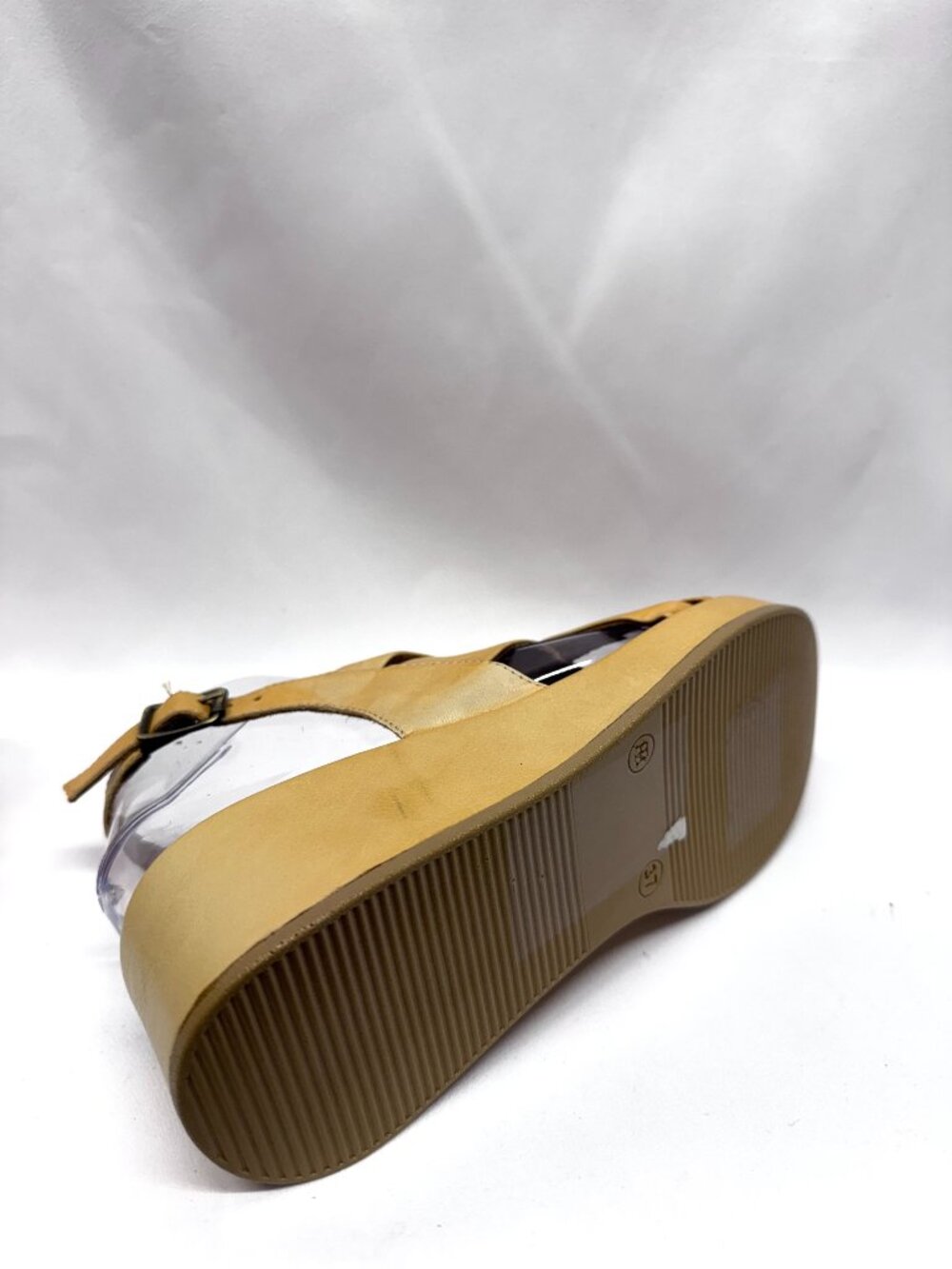 MIZ MOOZ WOMEN'S WEDGE PLATFORM SANDALS ANKLE BUCKLE OCRE 37EU / 7US # T-101 - Picture 5 of 5